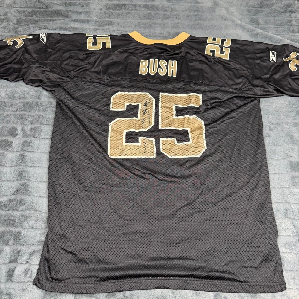 Reebok NFL New Orleans Saints Reggie Bush 25 Jersey Mens XXL Black 7009A 06